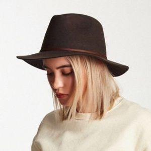 Brixton Wesley Fedora Hat Chocolate XS